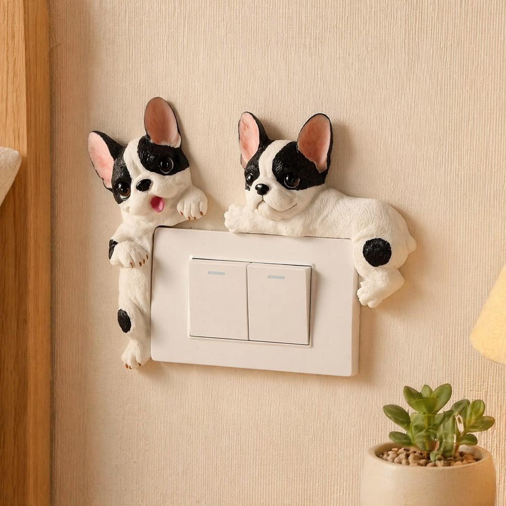 3D French Bulldog Resin Light  - огляд і ціна Electrical Outlet Cover