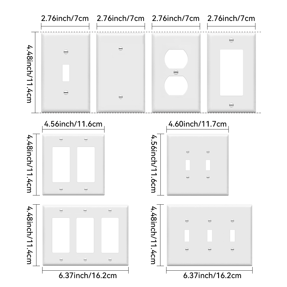 10pcs of Wall Panel Light Swit - огляд і ціна Electrical Outlet Cover