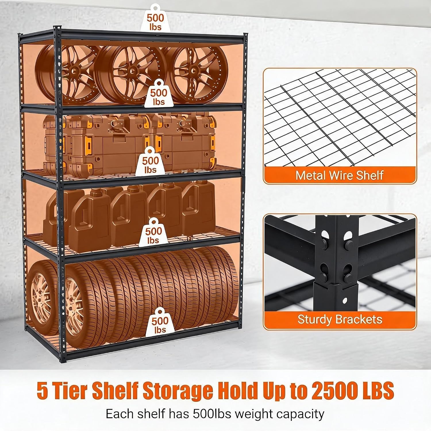 2500LBS 48“ Heavy Duty Storage - огляд і ціна Home Improvement Outlet Stores